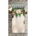 thumbnail image 2 of Ambesonne Christmas Quilted Bedspread Set 2 Pcs, Red Balls Ribbons, Twin Size, Green and Red, 2 of 5