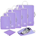 thumbnail image 1 of Dec-Mec 7Set Ultralight Nylon Compression Packing Cubes Expandable Packing Organizers for Carry on suitcase,Compression Cubes with Shoe Bag for Travel Accessories Luggage(purple)…, 1 of 6