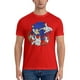 thumbnail image 3 of Camisetas GAME para hombre, de algodón puro, estilo hipster, con cuello redondo, de Sonic, de manga corta, regalo de cumpleaños, 3 of 5