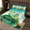 thumbnail image 2 of Dragon Quilt Set Mythical Animals Coverlet Set,Magical Bedspread Set Queen,Flowers Quilted Magic Wildlife Room Decor, 2 of 5