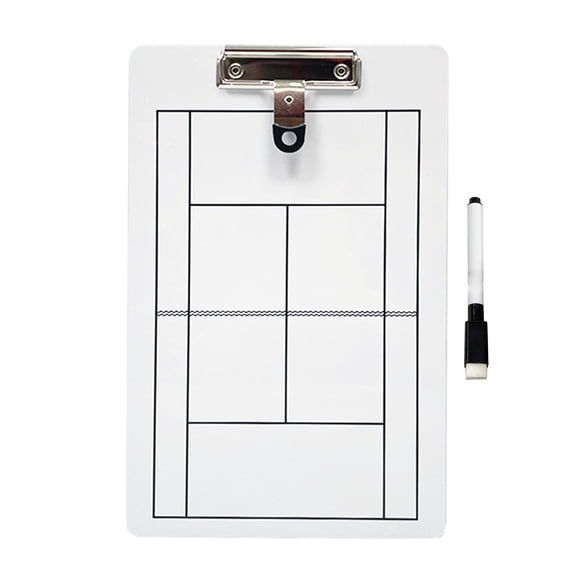 Hyasfey Dry Erase Tennis Coaching Clipboard Double-Sided Tennis Tactical White Board with Marker Pen for Tennis Training