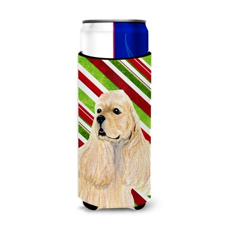 

Cocker Spaniel Candy Cane Holiday Christmas Ultra Beverage Insulators for slim cans SS4591MUK