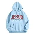 thumbnail image 3 of Christian Hoodies for Women 2025 Jesus Hoodie Y2K Graphic Hoodie with Pockets Hooded Sweatshirt Women Pullover, 3 of 6