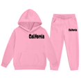 thumbnail image 5 of RUTAYY Boys 2 Piece Clothing Set City Graphic for Kids Cozy Hooded Tracksuit Long Sleeve Casual Everyday Wear, Pink, 5 of 6