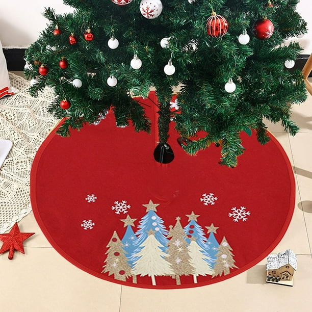 Falda para Árbol de Navidad, Falda para Árbol de Navidad con Copos de Nieve, Decoración Creativa para Árbol de Navidad, Delantal para Árbol de Navidad