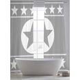 thumbnail image 5 of Western Star Ethnic Sheer Curtains 84 Inch Length 2 Panels Set Window Treatments, Grey Texas Ethnic Stars Tribal Art Rod Pocket Semi Curtains for Living Room/Bedroom/Kitchen Décor, 104"W x 84"L, 5 of 7