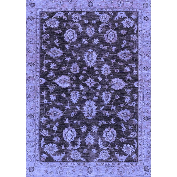 Ahgly Company Indoor Rectangle Oriental Blue Traditional Area Rugs, 5' x 8'