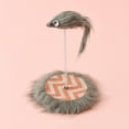 thumbnail image 3 of Divertido juguete interactivo para gatos, con forma de ratón y plumas, palo para gatos, potente juguete con resorte. gris, 3 of 8