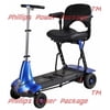 Solax Mobility - Mobie Classic - Folding Travel Scooter - 4-Wheel - Blue