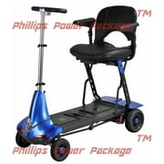 Solax Mobility - Mobie Classic - Folding Travel Scooter - 4-Wheel - Blue