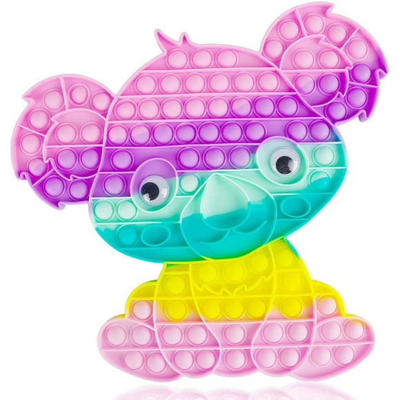 CPDD Jumbo Big Huge Extra Large Pop Gift Sensory its Bubble Push It Fidget Toy, Giant Biggest Mega Oversized Popits Pops Popper Popits Anxiety Stress Relief Gifts Fidgetoys Rainbow Koala