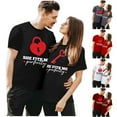 thumbnail image 1 of T-shirt Décontracté à Manches Courtes Col Rond Imprimé pour la Saint-Valentin pour Couples Hommes et Femmes Chandails en Molleton Chaussettes Courtes Léopard Fille Col en V Chemise Longue Boutonnée pour Course Femmes Chemise en Velours Côtelé, 1 of 6