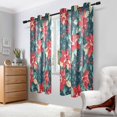 thumbnail image 2 of Yayeee Window Curtains Light Filtering 63"x52" Grommet Panel Pair Home Living Room Decor, Christmas Themed Leaves, 2 of 7