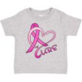 thumbnail image 3 of Inktastic Cure Breast Cancer Awareness Pink Ribbon Boys or Girls Toddler T-Shirt, 3 of 5
