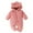 Red, variant on Newborn Baby Bear On𝐞sie Outfit Suit Girls Boys Fleece Jumpsuit Romper Hooded Winter Clothes Outwear Snowsuit