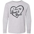 thumbnail image 3 of Inktastic I Love My Aunt and Uncle in Black Chalk Heart Long Sleeve Youth T-Shirt, 3 of 5