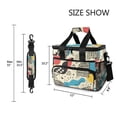 thumbnail image 3 of FORMRS Insulated Cooler Bag 24 Cans Capacity Soft Leakproof Lunch Box with Side Pockets, Blue Retro Print, 3 of 7