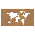 thumbnail image 2 of vidaXL Brown Patio Wall Decoration Corten Steel World Map Design, 2 of 7