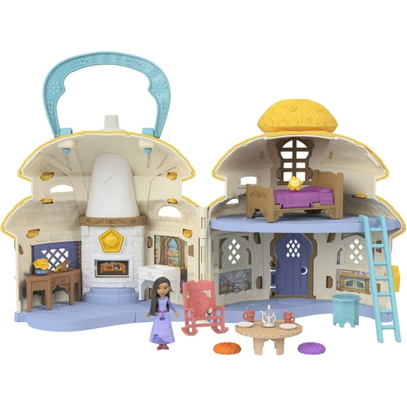 Disney’s Wish Cottage Home Playset with Asha of Rosas Mini Doll, Star Figure & 15  Accessories