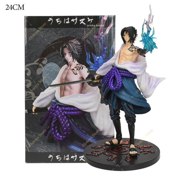 14-32cm Naruto Figure Kakashi Uchiha Sasuke Madara Hinata Natuto Nine-Tailed Combat Dolls PVC Action Figures Model Ornaments Toy Gao Jinjia LED