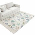 thumbnail image 4 of Coastal Starfish Washable Area Rug 3'x5', Ocean Coral Shell Beach Marine Life Woven Cotton Tassels Kitchen Rugs, Non Slip Indoor Door Mat Throw Carpet for Entryway Living Room Nursery Laundry Room, 4 of 9
