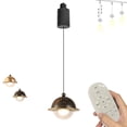 thumbnail image 1 of FSLiving Adjustable Levitate Track Pendnat Light J-Type Retractable Lift Track Pendnat Light by Remote Control with Stepless Dimming Indoor Island Light Adjustable Wire Lamp,Glossy Black - 1 Light, 1 of 6
