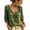 Green, variant on Aofany Christmas Plaid Ruffle Blouse for Women Deep V Neck Tie Front Puff Sleeve Casual Loose Top Elegant Fashion Shirt