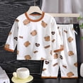 thumbnail image 2 of Gubotare Girls Organic Cotton Pajamas, Toddler PJ Set, 2-PC Coffee,Size 18-24 Months, 2 of 3