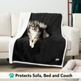thumbnail image 3 of PetAmi Dog Blanket for Small Medium Dogs, Pet Bed Blanket Cat Puppy Kitten, Fleece Furniture Couch Cover Protector Sofa Car, Soft Sherpa Dog Throw Plush Reversible Washable, Mini 29x40 Black, 3 of 9