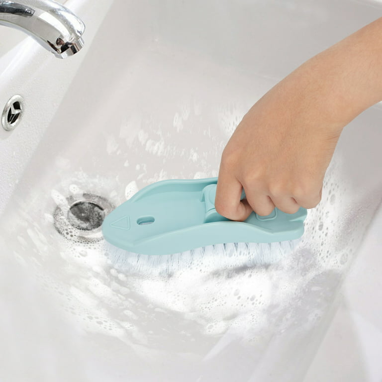 Shower Cleaning Brush, Scrub Brush with Long Handle, Tub and Tile Brush,  for Cleaning Bathroom, Patio, Kitchen, Wall, Desk