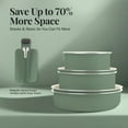 thumbnail image 4 of Gotham Steel 18 Pcs Pots and Pans set Non Stick, Ceramic Pan Cookware Set W/ Detachable Handle, RV Kitchen Cooking Set with Secure Lock Removable Handles, Oven Safe Nonstick Pan Set, Green, 4 of 7