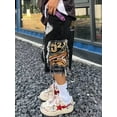 thumbnail image 3 of Pantalones vaqueros con borlas bordadas para hombre, pantalones rasgados de marca de moda, estilo hip hop, retro, europeo y americano, 3 of 5