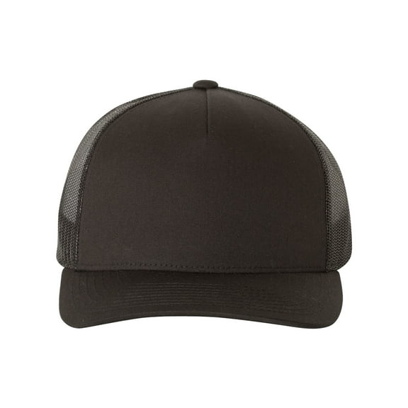 YP Classics - Five-Panel Retro Trucker Cap - 6506 - Black - Size: Adjustable