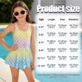 thumbnail image 6 of Uorisanigo Kids Swimsuits for Girls Rainbow Mermaid Scale Modest Bathing Suit Swimwear One Piece Beach Swim Dress Summer Vacation, Size 8-9, 6 of 6