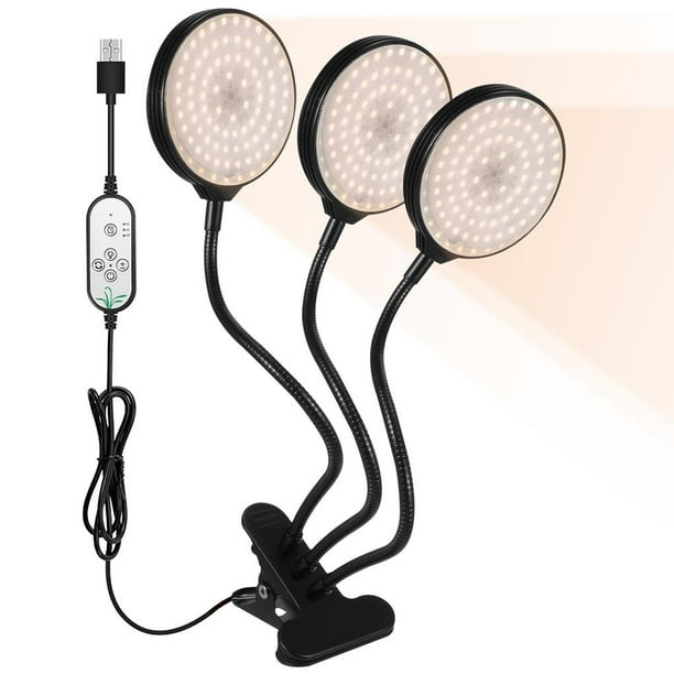Luz De Crecimiento De Plantas Led Luz De Relleno De Plantas A Prueba De Agua Luz De Cultivo De Plantas De Espectro Completo Con Base De Clip De Control De Botón Para Patio De Jardín De Plantas Scienceny HA027588-02