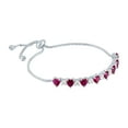 thumbnail image 2 of Ladies Brilliance Fine Jewelry Sterling Silver Plated Simulated Ruby Bracelet, 2 of 3