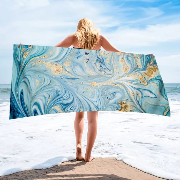 Xihbxyly Toalla de Playa de Microfibra, Diseño Absorbente de Secado Rápido, Ligera, Resistente a La Arena, Manta de Viaje Multiusos, Ideal para Fiestas En La Piscina, Ideal para Picnics Al Aire Libre