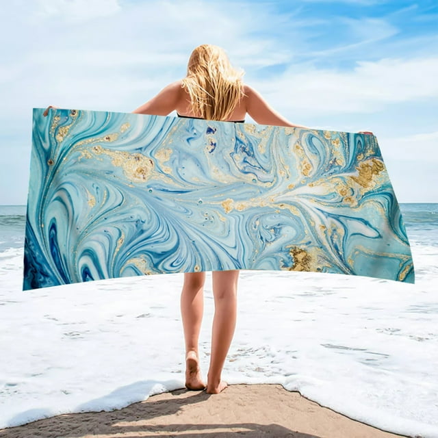 Xihbxyly Toalla de Playa de Microfibra, Diseño Absorbente de Secado Rápido, Ligera, Resistente a La Arena, Manta de Viaje Multiusos, Ideal para Fiestas En La Piscina, Ideal para Picnics Al Aire Libre