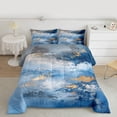 thumbnail image 2 of Feelyou Watercolor Abstract Ombre Queen Comforter Set, Art Oil Printing Bedding Sets, Teens Adult Women Men Reversible Bedding Comforter Set, Ultra Soft Bedroom Decor, 3pcs, 2 of 8