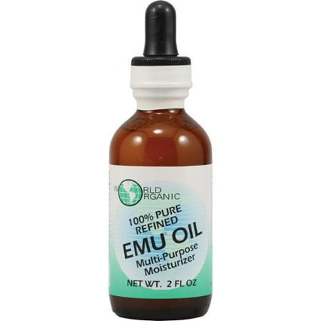 EMU Oil 100% pure w/Dropper World Organics 2 oz Oil