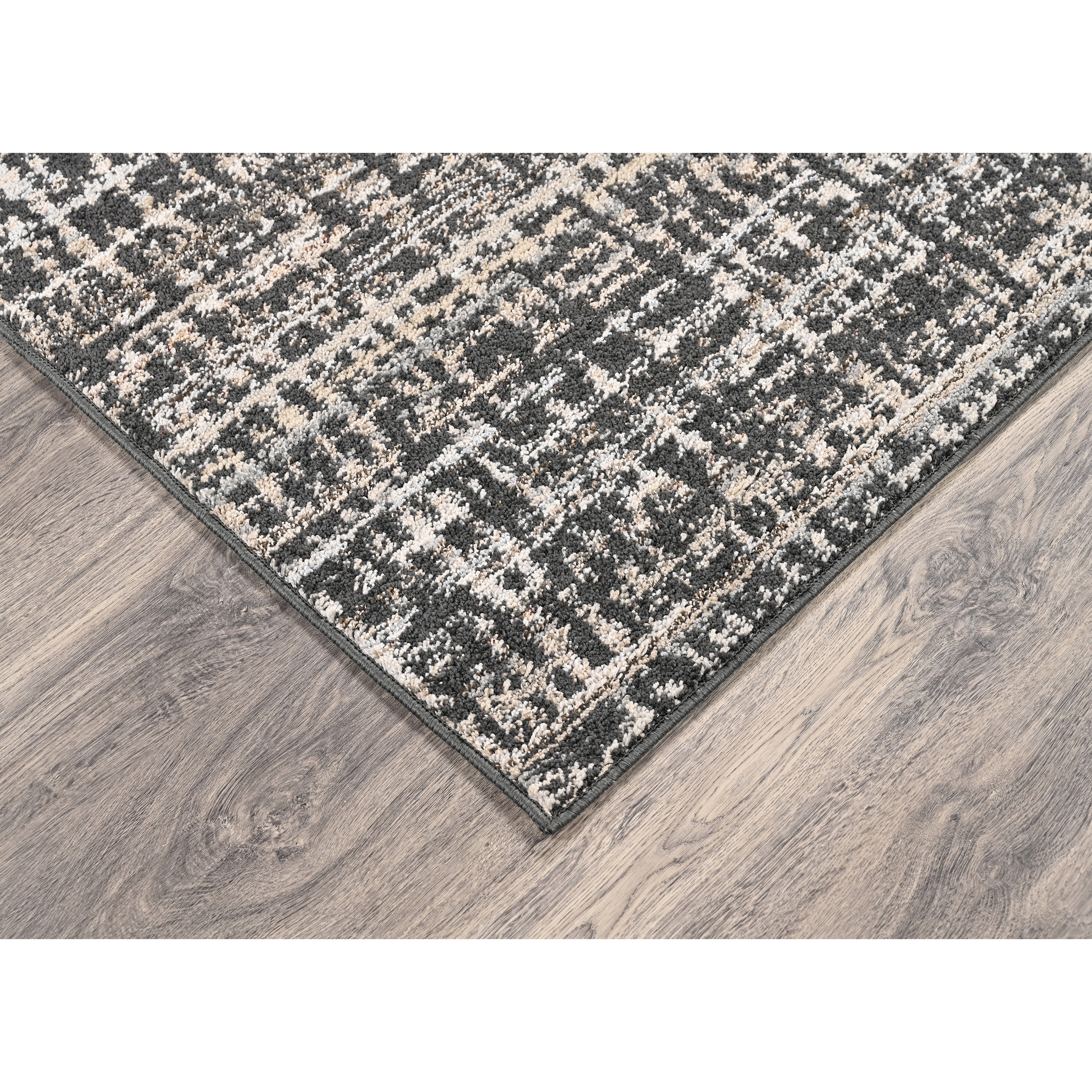 Garland Rug Rumba Cinder Gray/Earth Tone Indoor Runner Rug, 3' x 12'