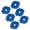 Blue, variant on 6 Pack Silicone Cymbals Locking Nut Drum Cymbals Fasteners Quick Releasing Silicone Texture for Percussion Replacement