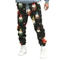 thumbnail image 1 of RKSTN Mens Pants Sweatpants Tapered Running Pants Drawstring Jogging Pants Christmas Print Pants Soft Comfortable Workout Pants, 1 of 4