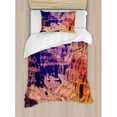 thumbnail image 3 of Canyon Duvet Cover Set Queen Size, Grand Canyon in Arizona with Base Elevations North American Sublime Tribal Landscape, Decorative 3 Piece Bedding Set with 2 Pillow Shams, Brown, by Ambesonne, 3 of 3