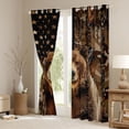 thumbnail image 3 of Homewish Animal Bear Black Out Curtains for Female Men Adults,Tree Branches Curtains Pack of 2 (42x63 Each),Camouflage American Flag Bedroom Curtains,Lightweight Room Decor, 3 of 6