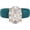 Teal Ocean Rose Gold, variant on Silicone Ring – 11×8 mm Oval Cut CZ | Patented Design - GlowStone Collection