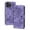 Purple, variant on for iPhone 16 Pro Case, Flower Embossed PU Leather Shockproof Magnetic Flip Cover Card Holders Wallet Purse Phone Case for iPhone 16 Pro, Rose
