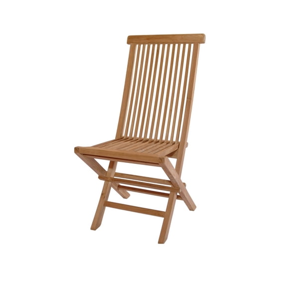 Anderson Teak Classic Teak Folding Chair in Natural (Set of 2)
