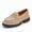 Brown, variant on CHICVOMEY Platform Loafers for Women Slip On Lug Sole Penny Loafers Comfort Faux Suede Casual Shoes for Preppy Style Office and Everyday Wear