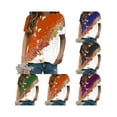 thumbnail image 3 of Gvmfive Women Short Sleeve T-shirt Print Round Neck Blouse Casual Tops, 3 of 6